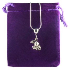 Dave The Bunny Orangutan Necklace - Funky Animal Jewelry: Elegant Animal Necklace with Monkey Stuff Stainless Steel Snake Chain and Durable Alloy Charm of a Orangutan Monkey Gifts for Women