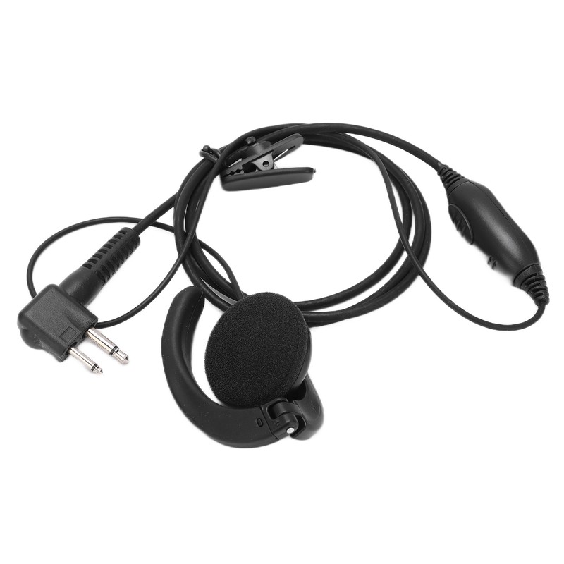 Walkie Talkie Headset Intercom 2 Way Radio Black Earphones Universal