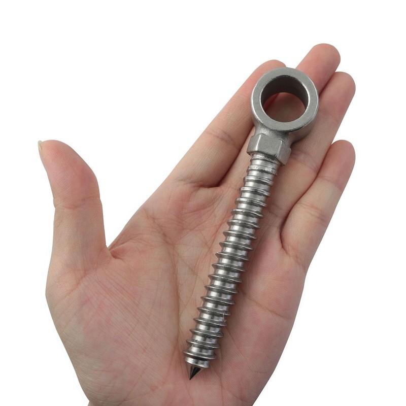XGNG 1 Pair Stainless Steel Wood Threaded Bolt Hinges Wood