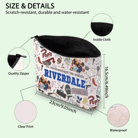 River TV Series Inspired Makeup Bag River Character Gift River Fan Gift On Wednesdays We Watch River-Dale Bag (River-Dale CA)