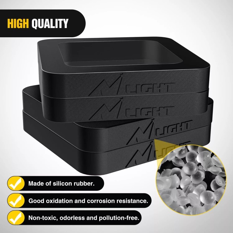 Nilight 2.5Inch Hitch Receiver Silencer Pad 4 Pack Reduce Rattle