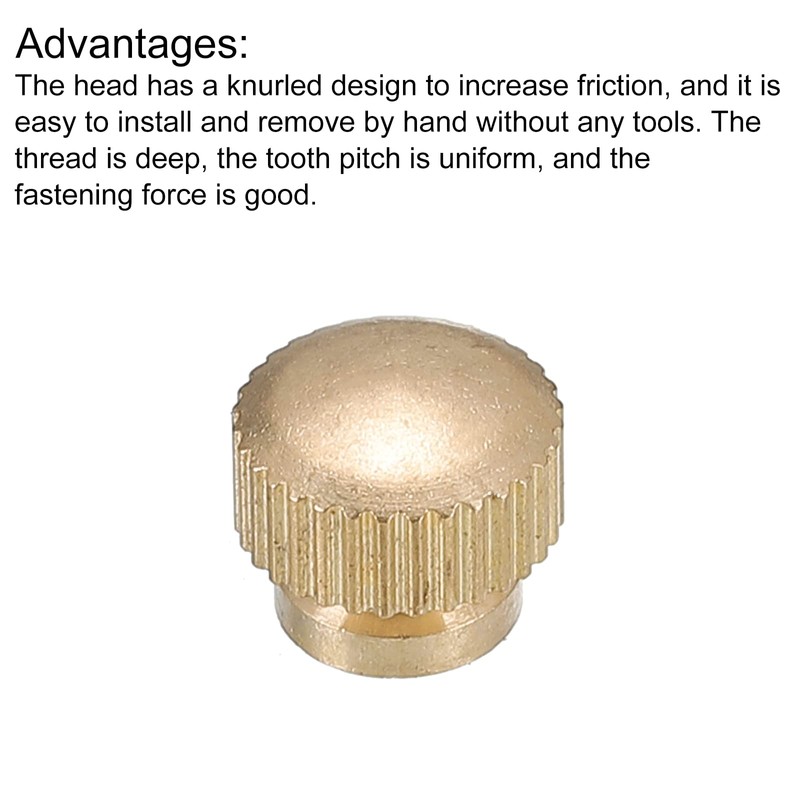 sourcing map Knurled Thumb Nuts, 10pcs M4 x D9.5mm x