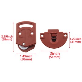 HJGarden 2Pairs Old-Fashioned Wardrobe Sliding Door Roller Gear Track Panel Internal Kit, Furniture Sliding Door Pulley Accessories