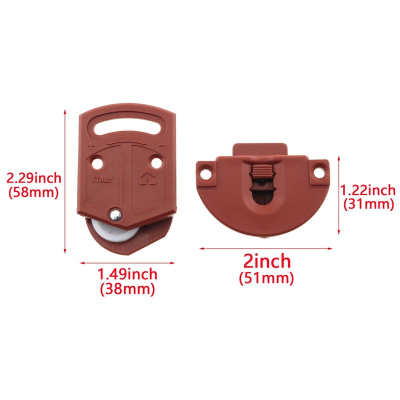 HJGarden 2Pairs Old-Fashioned Wardrobe Sliding Door Roller Gear Track Panel