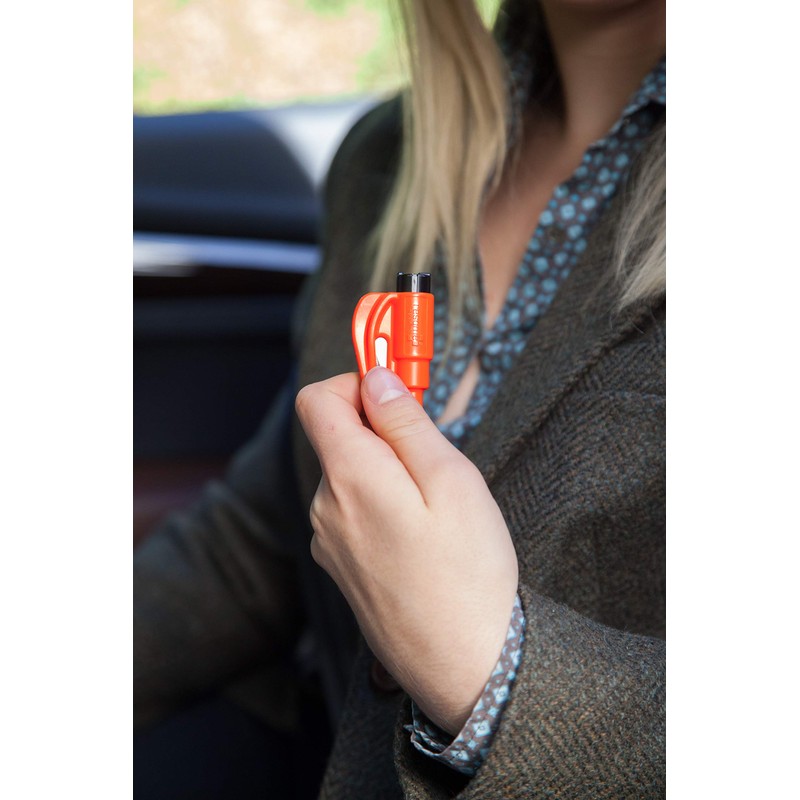 resqme The Original Emergency Keychain Car Escape Tool, 2-in-1 Seatbelt