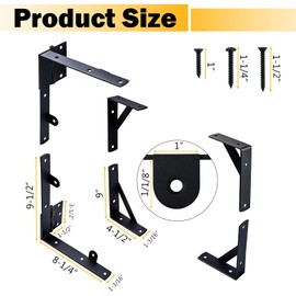 1 Sets Anti-Sag Gate Kit, Heavy Duty No Sag Gate Brace with Corner Bracket & Self-Locking Latch, Designed for Wooden Fence Gates