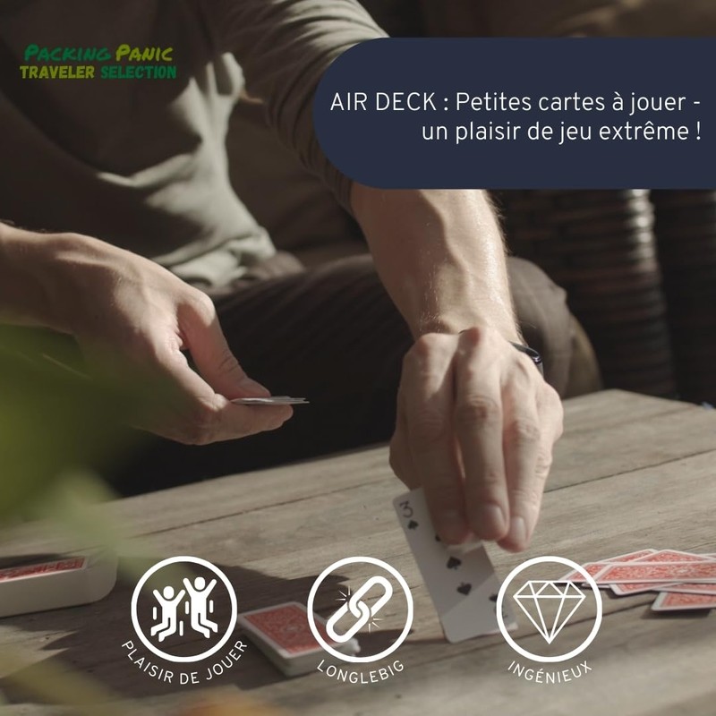 Air Deck - Lightweight and Compact Playing Cards for Travel