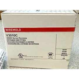 LEGRAND WIREMOLD NEW LEGRAND WIREMOLD V3010C ENTRANCE END FITTING 3000 SERIES RACEWAY IVORY