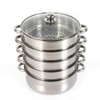 DUTTIETY Steamer Pot Food-Grade Polished with Handle Stainless Steel Steamer