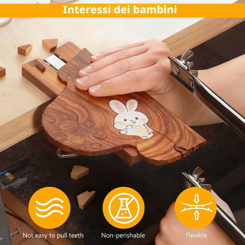 Seghetto da Traforo con 12 Lame (4#6#8#10#), Arco per Traforo