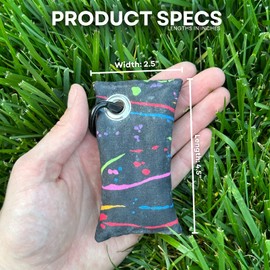 Disc Golf Chalk Bag | Attaches to Bag with a Carabiner | Better than Rosin & Sawdust Bags | Improve Your Grip for Consistency | Disc Golf Accessories for Men | Disc Grip Enhancer (Paint Streaks)