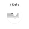 MDEKOR Wall Bracket 1-Track White Glossy P Wall Bracket with