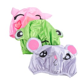 WOONEKY Shampoo Caps Pack Adorable Shower Hats for Boys and Girls Different Head Sizes