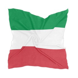 Italy Flag Silk Scarf Women Silk Neckerchief Sleep Hair Wrap Head Scarf Square Headwear Lady Aesthetic Accessory 35.4 * 35.4in