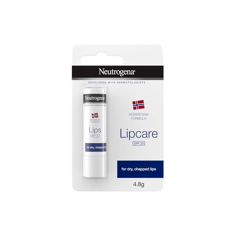 Neutrogena Lipcare Stick Norwegian Formula, for Dry and Chapped Lips,