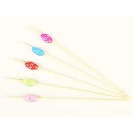AILEXI Cocktail Sticks 100 Counts Wooden Toothpicks Party Supplies frill finger food fruits sandwich nibbles - Multicolour Rugby