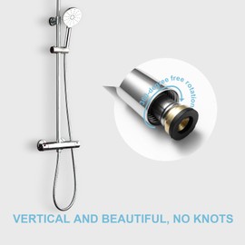 OFFO Shower Hose 5m,Stainless Steel Replacement High Pressure Extra Long Shower Hose Anti-Kink Electroplating Shower Hose for Bath Taps Nickel Gray