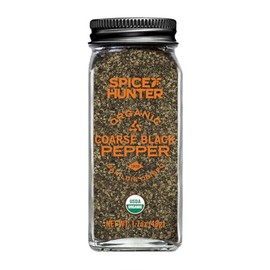 Spice Hunter Pepper, Black, Coarse, Ground, Organic, 1.7-Ounce Jar