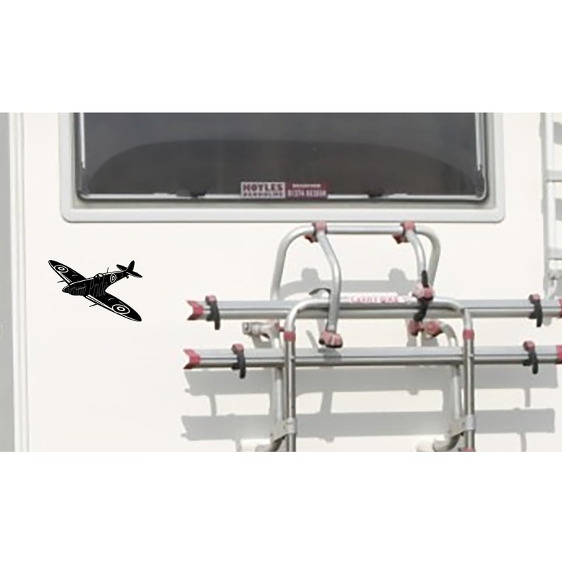 Spitfire Silhouette Vinyl Decal Sticker 6 inch Wide (Black)