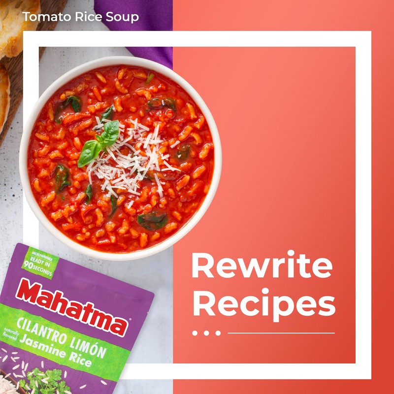 Mahatma Ready to Heat Cilantro Limón–Flavored Jasmine Rice, Precooked Rice,