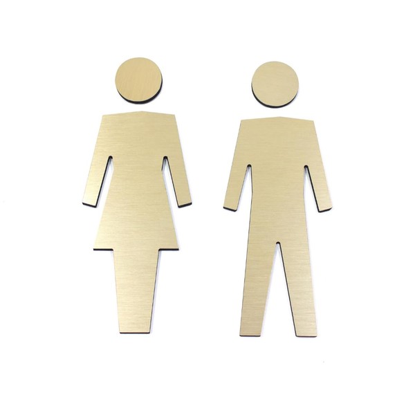 Iconos de Baño - Señalización Sanitarios - Hombre y Mujer