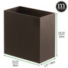 mDesign Small Steel Rectangular 2.4 Gallon/9.1 Liter Trash Can, Waste