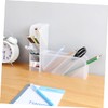NUOBESTY Multifunctional Transparent Desktop Organizer Stylish Four Storage Box for