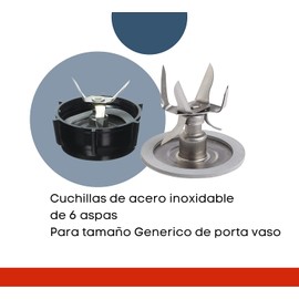 Aspas de 6 Cuchillas para Licuadora con Empaque para Oster.