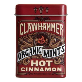 Clawhammer Organic Hot Cinnamon Breath Mints 30 Count Pack of 12 Refreshing Candy Tins