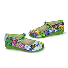Hot Chocolate Design Chocolaticas Bon Voyage Women's Mary Jane Flat Multicoloured HCD 36