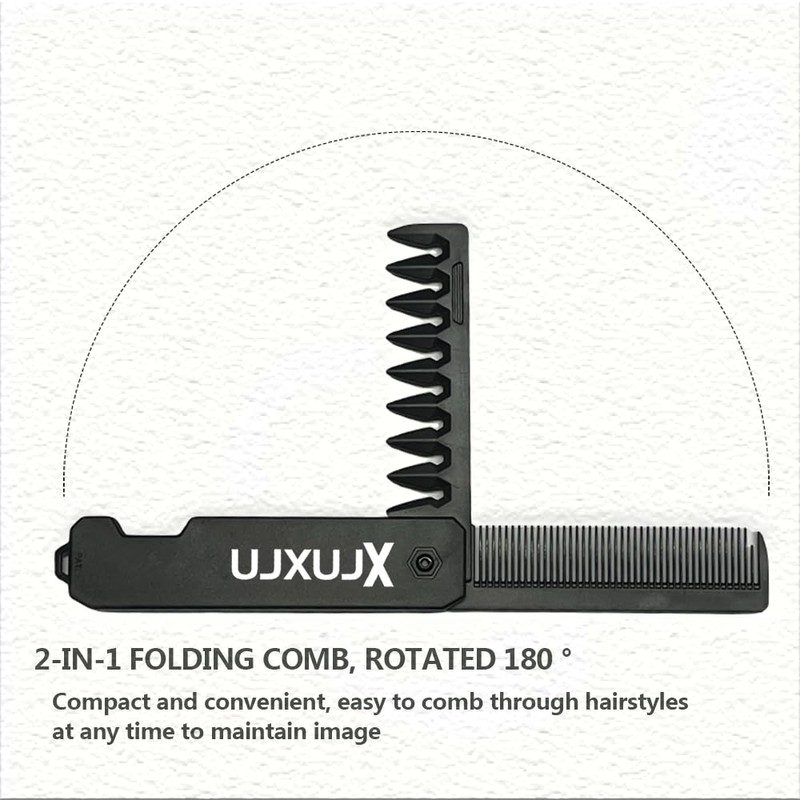2 in 1 Portable Folding Comb for Men & Women