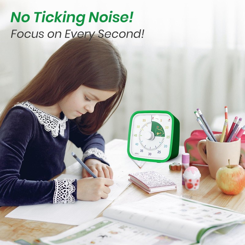 Yunbaoit Visual Timer with Protective Case, Dinosaur Disk 60 Minute
