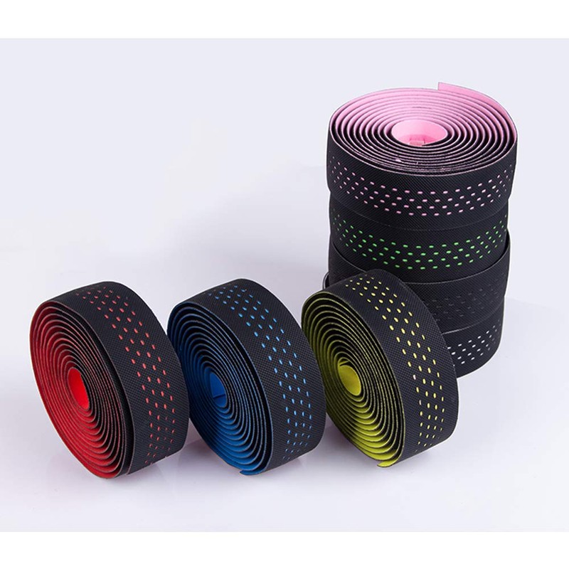 VOANZO Mountain Bike Handlebar Tape Pink Leather 7ft 30mm Wide
