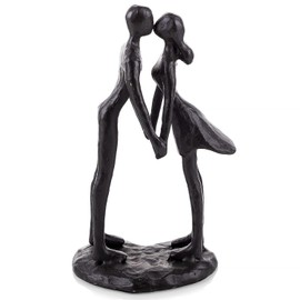 Sziqiqi - Esculturas para Parejas, Regalo de Hierro Fundido, para Aniversarios, Bodas, pequeñas y Modernas, estatuas Decorativas de Metal, románticas y apasionadas, para Parejas, San Valentín