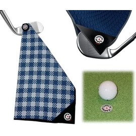 Magnetic 4-in-1 Multi Tool Golf Towel - Magnetic Towel - Silicone Brush - Groove Cleaner - Bag Clip - Microfiber Waffle Design - Men's and Women's Golf - Golf Gifts