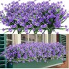 ARTIMATIC Plantas Artificiales Moradas 10 Piezas Extendibles 30-38 Cm