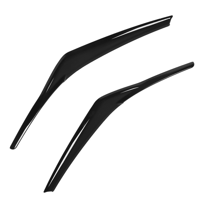 1 Pair Car Headlight Eye Lid Covers Bright Black Smooth