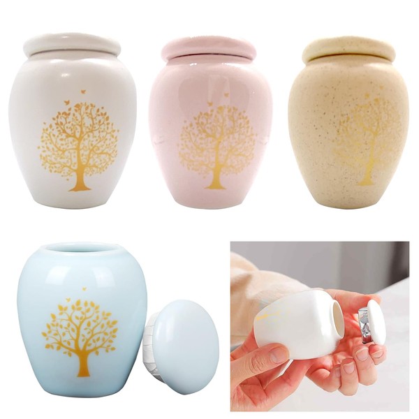 FAURAPMNG Small Urn for Human Ashes - 4 Pack Mini