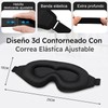 Kit de Sueño Profundo, Antifaz para Dormir 3D 100% Oscuridad