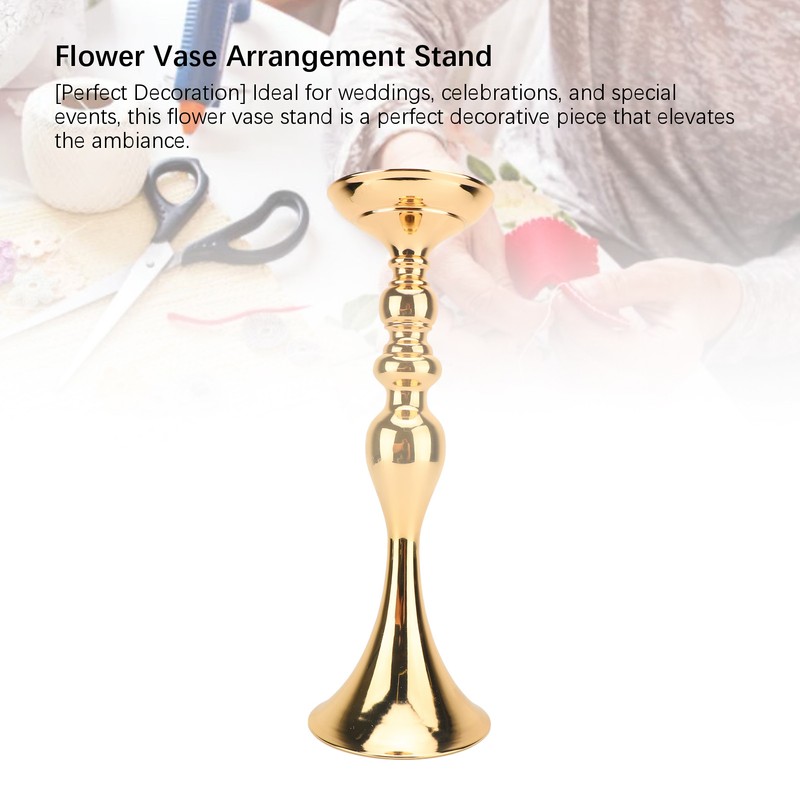2 Pcs Wedding Flower Stand Exquisite Metal Candle Holder Wedding