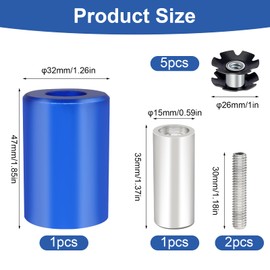 TOKSEO Bicycle Fork Star Nut Setter, Bicycle Fork Star Nut Adjustment Tool, MTB Fork Installation Adjustment Repair Tool for 22.2/25.4/28.6 mm and Most Bikes