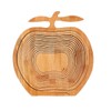 GMMH Bamboo Fruit Bowl Decorative Folding Apple Motif