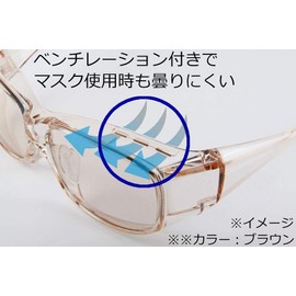 JY-15 Protective Glasses for Pollen and Droplet Protection, Anti-Fog Design, Can Be Used Over Glasses, Gray