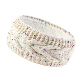 F Fityle Knit Turban Head Wrap for Women, Elastic Ear Warmer Hair Band, Beige