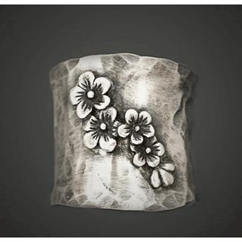 Vintage Silver Blooming Flower Daisy Flower Zircon Sun Flower Ring 925 Sterling Silver Chunky Ring Vintage Thumb Index Finger Ring Boho Jewelry O