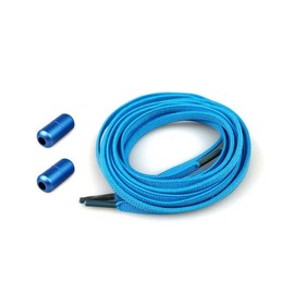 Boolavard Elastic No Tie Shoe Laces For Adults,Kids,Elderly,System With Elastic Shoe Laces (2 Pairs) (Light Blue)