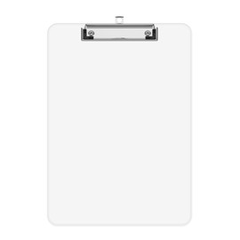Juvealoe A4 Plastic Clipboard, 8.5 x 11 Clear Colored Clip Boards with Low Profile Clip, Letter Size for Classroom, Teacher, Students, School & Office Supplies