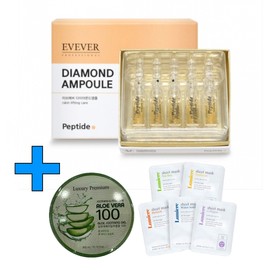 Eve Ever Diamond Ampoule Peptide (Elasticity) 2ml / 이브에버 다이아몬드 앰플 펩타이드 (탄력) 2mlX20개+수딩젤 300ml+마스크팩 5매