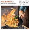 WANGYUANJI 12.6-Inch Wok Pan with Lid, Flat Bottom Wok with