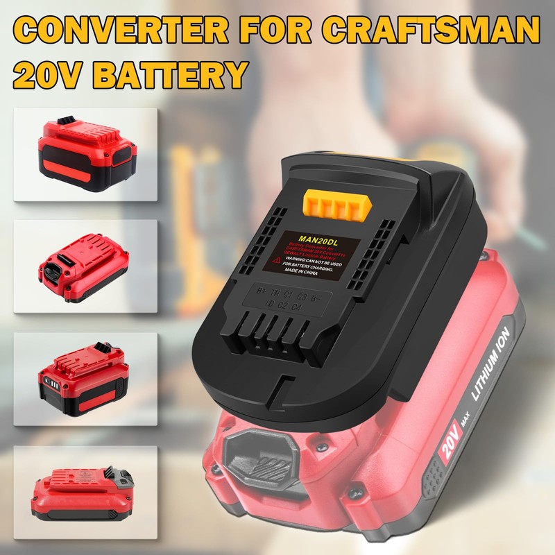 YNDZ Adapter Only Fits for DeWalt 20V MAX XR Cordless